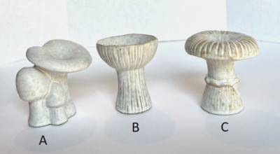 Creative Co-Op Cream Color Stoneware Mushroom Figurine Decor Pick 1 of 3 Designs-image