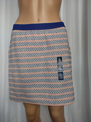 Gap orange and blue chevron design mini skirt size 6-image