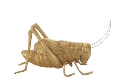 Gold Resin Cricket Figurine-image