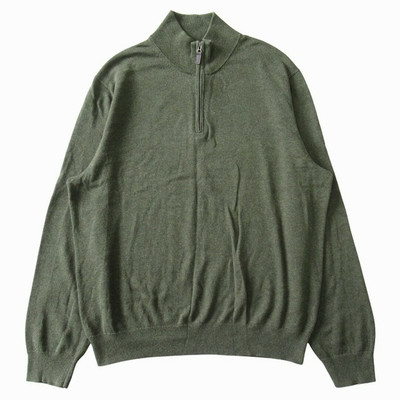 JOSS EBANK JOS.A.BANK Half Zip Knit Sweater Cut & Sewn Long Sleeve Size L Used 6-image