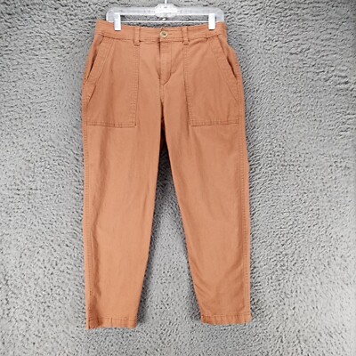 A New Day Pants Womens 8 Orange Stretch Mid Rise Ankle *GUC*-image