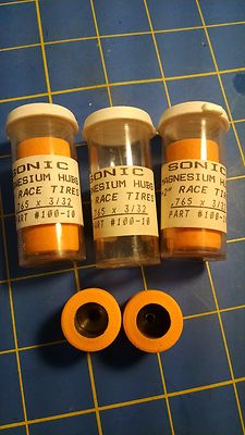 Sonic S2 3 Pairs .765 tall 3/32 axle Orange Colored Rubber from Mid America-image