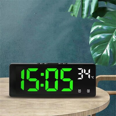 Reloj de mesa LED, con alarma digital y lector de temperatura ambiente-image