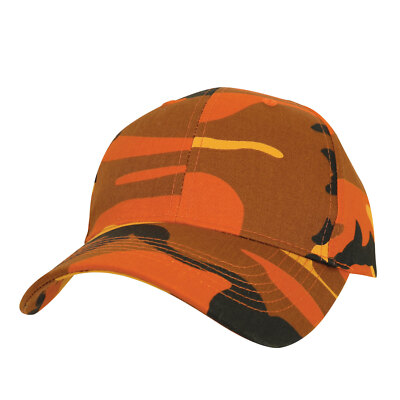 Rothco Supreme Camo Mid-Low Profile Cap Savage Orange or City Camo Baseball Hat-image
