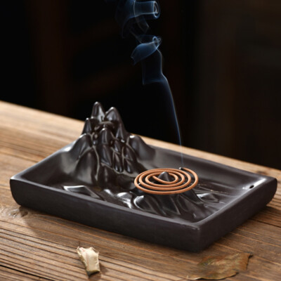 Joss Stick Holder Creative Ceramic Backflow Multifunction Incense Burner Decor.-image
