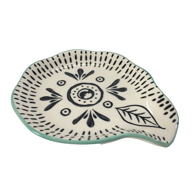 Creative Co-Op Ceramic Spoon Rest Kitchen Stoneware NEW With Tag-image