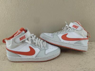 Nike Court Borough 2 Mid Photon Dust Team Orange Size 7 Women Size 8.5 FREE SHIP-image