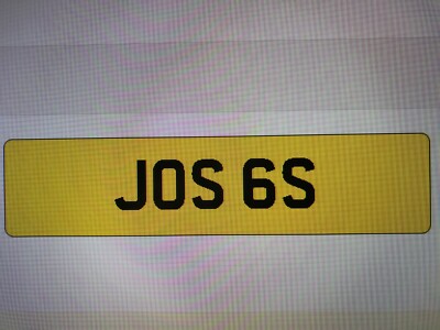 JOS 6S  CHERISHED PRIVATE NUMBER PLATE DVLA REG JOSS JOSHUA JOSEPH-image