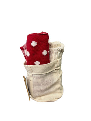Set of 3 Soft Christmas Square Cotton Dish Cloths - Hostess Gift-image