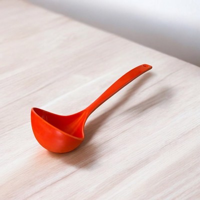 VTG Mid Century Machi Orange Melamine MC-712 Serving Spoon Ladle Kitchen Utensil-image