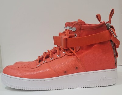 Nike SF Air Force I Mid Team Orange Sneakers Mens Size 13-image