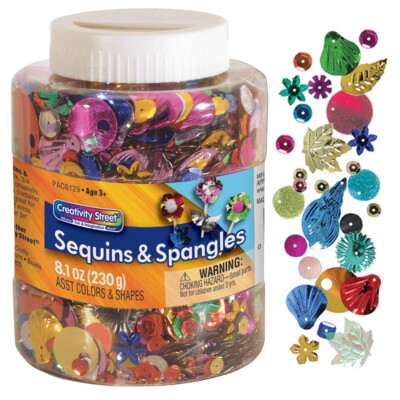 Creativity Street Sequins & Spangles 8.1 oz. Shaker Jar-image