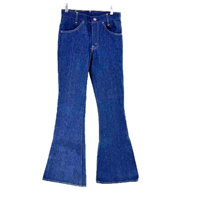 1971 Levi's 784 Bell Bottom Orange Tab Jeans Size 27 X 34 New No Tag Hippie USA-image