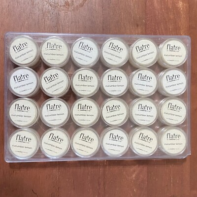 Flaire by Creative Co-Op Cucumber Lemon Scent Sample Wickless Candle Lot of 24-image