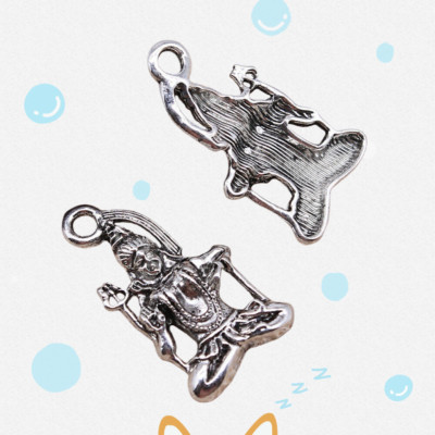 80 Pcs Tibetan Silver Joss Charms 26X15MM Diy Jewelry Making Pendants L14182-image