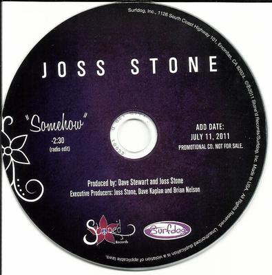 JOSS STONE Somehow w/ RARE EDIT USA PROMO DJ CD single DAVE STEWART Eurythmics-image
