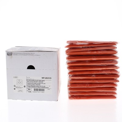 Hubbell NPJ82CO Orange Computer Only 2-Gang Receptacle Mid-size Nylon Cover 25pc-image