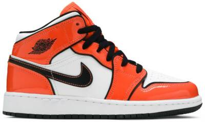 Air Jordan 1 Mid Turf Orange White Size 7Y Women 8.5 BQ6931-802 NEW WITH BOX-image
