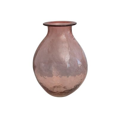 Creative Co-Op Textured Glass, Rose Vase, Pink-image