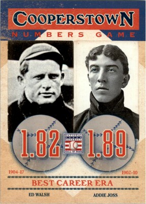 2013 Panini Cooperstown Numbers Game #4 Addie Joss/Ed Walsh - BB-image