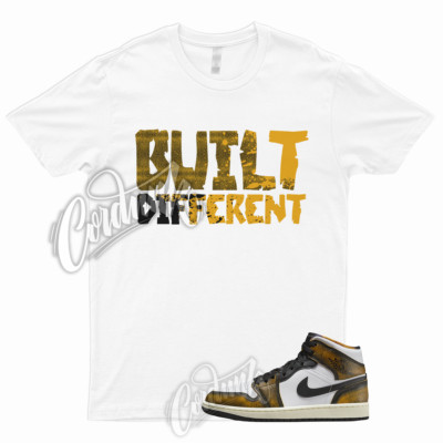 BUILT T for 1 Mid Wear Away White Black Orange Shirt To Match AJ1 Taxi Pollen-image
