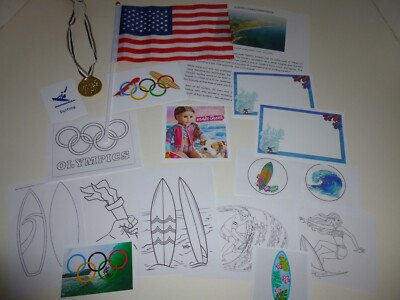SURFING Olympics Set for AMERICAN GIRL Joss Nanea Kanani Kailey or any doll  #2-image