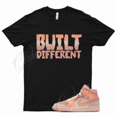 Black BUILT Shirt for Air J1 1 Mid Apricot Orange Atomic Agate Terra Blush-image