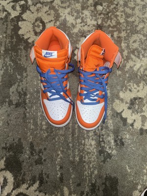 Orange & White Mid Size Dunks Size 9.5-image