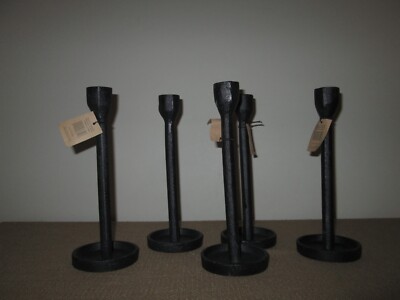  New CREATIVE CO-OP Black Cast Iron Brutalist 10.25