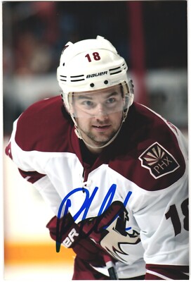 Patrick O'Sullivan Autographed 4x6 Color Photo Phoenix Coyotes #18 White B-image
