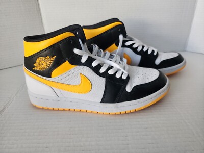 Nike Air Jordan 1 Mid Laser Pollen Black Women's Size 10.5/Men's 9 (CV5276 107)-image