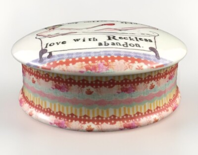 Creative Co-op Curly Girl Powder Box ‘Love With Reckless Abandon’ Leigh Standley-image
