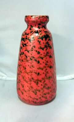 Mid-Century, Modern Hungarian Orange Vase, Retro/Vintage Tofej-image