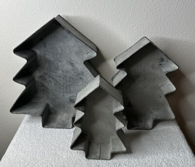 Tree Shaped Metal Nested Trays Primitive CottageCore Home Decor Creative Co-op-image