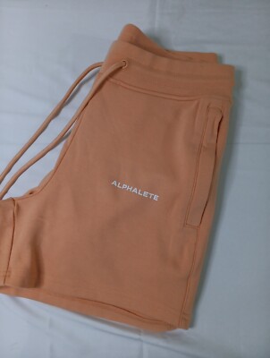 Alphalete Women's Essential Core Shorts Orange Frost Mid Rise Size Medium NWT-image