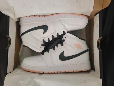 Air Jordan 1 Mid GS White Arctic Orange Size 5.5Y-image