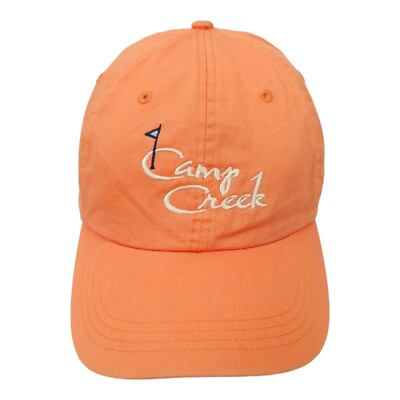 AHead Mid Fit Camp Creek Golf Tuck Strap Cap Embroidered Baseball Hat Orange-image