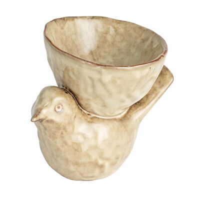 Avian Stoneware Bowl, Cream-image