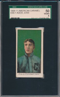 1909-11 E90-1 AMERICAN CARAMEL - ADDIE JOSS - SGC 50 VG/EX 4 (SVSC)-image