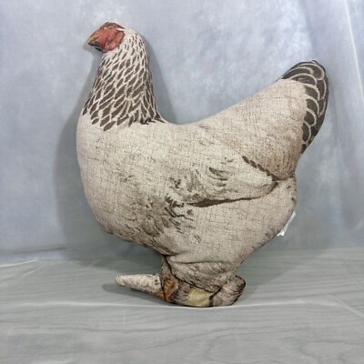 Chicken Accent Pillow by Creative Co-op  18” Decorative Farm House Country Plush-image