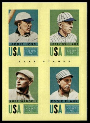 2014 Panini Golden Age Star Stamps #2 Joss/Lefty Williams/Waddell/Eddie Plank-image