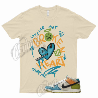 BROKEN Shirt to Match Dunk Mid Pale Ivory Mineral Teal Moss Alpha Orange Gold 1-image