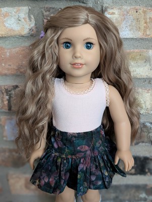 Carleigh Custom American Girl Doll OOAK Brown Hair Dark Blue Eyes Joss Mold-image