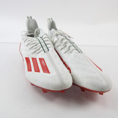 Miami Hurricanes adidas adizero Football Cleat Men's White/Orange New-image