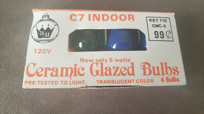 VTG Orange Green Blue Ceramic Glazed Christmas Bulbs 4 Pack.Translucent Color.-image
