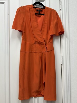 Orange silk Bcbgmaxazria dress-image