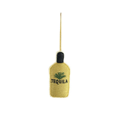 Creative Co-op Tequila Bottle Ornament Bauble-image