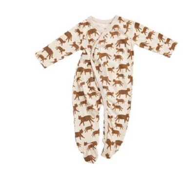 Creative Co-op - Cotton Footed Baby Bodysuit with Leopards 6-9mo - DF5747A-image