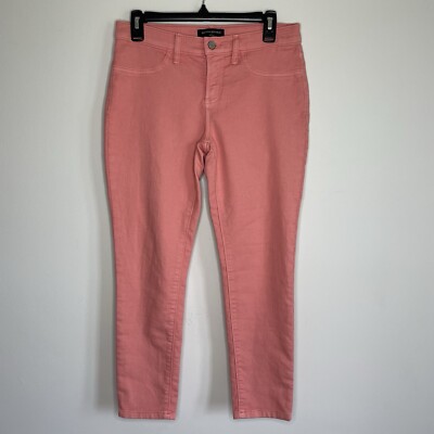Banana Republic Casual Mid Rise Solid Orange Denim Jeggings Jeans Size 6-image