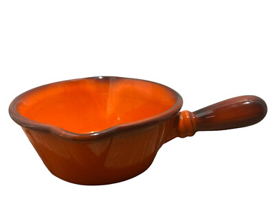 Vtg Metlox Poppytrail Provincial Rooster Gravy Boat Red Orange EUC-image